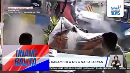 10, sugatan sa karambola ng 4 na sasakyan | Unang Balita