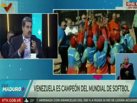 Presidente Maduro felicitó a la selección masculina de softbol por quedar campeón mundial