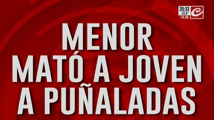 Menor mato a joven a puñaladas