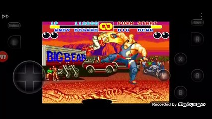 Fatal Fury 2 Andy Bogard vs Big Bear fala de vitória do Andy Bogard em português