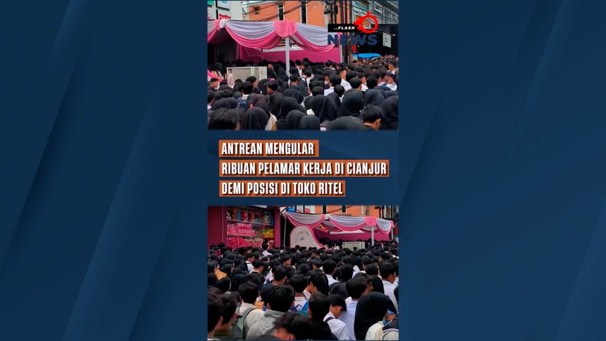 Antrean Mengular Ribuan Pelamar Kerja di Cianjur Demi Posisi di Toko Ritel