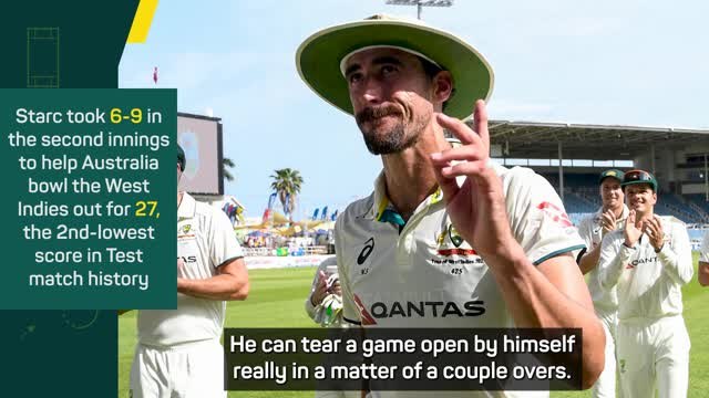Starc can tear a game open - Cummins' high praise for quickest ever five-wicket haul