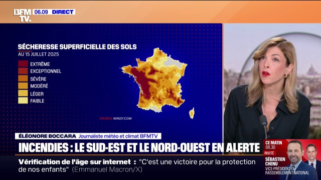 Sécheresse: le Sud-Est et le Nord-Ouest en alerte incendies