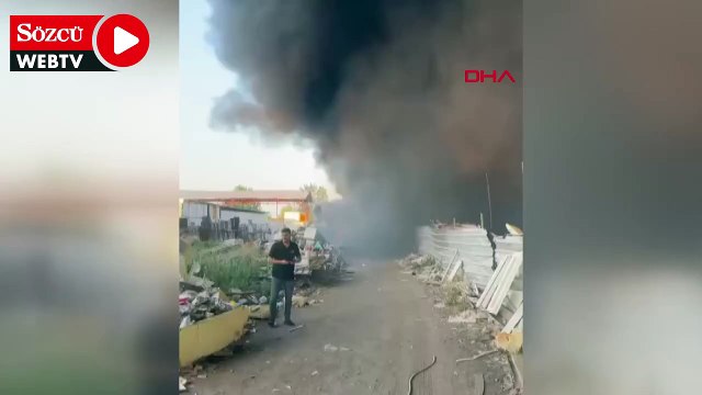 Bursa'da geri dönüşüm tesisinde korkutan yangın