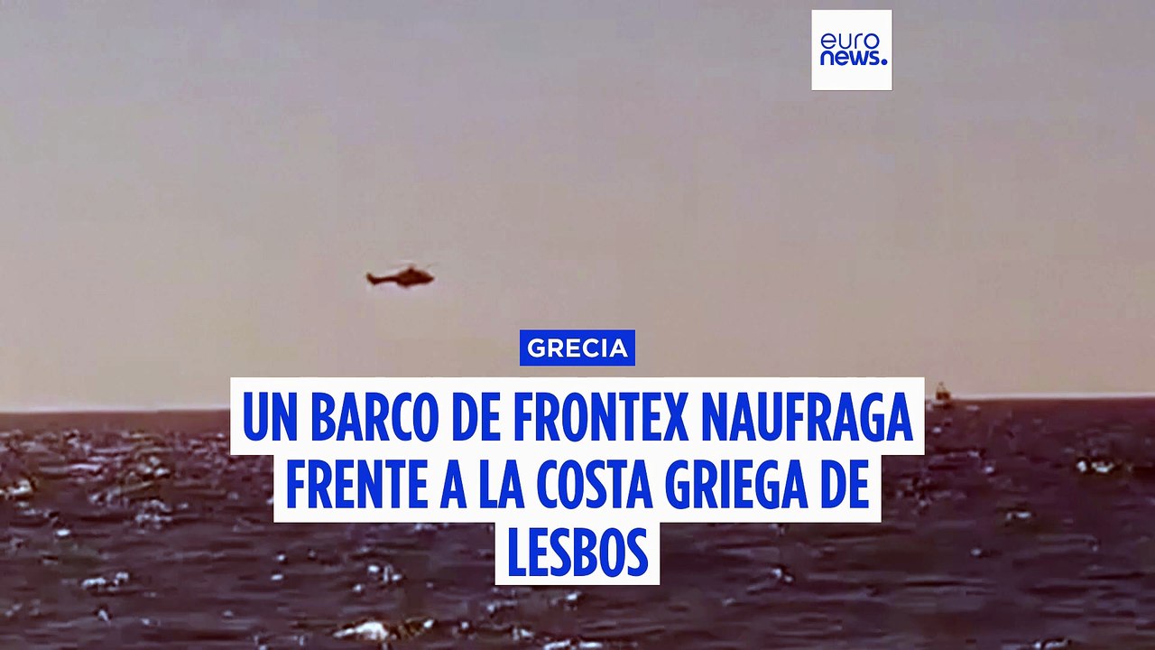 Un buque portugués de Frontex se hunde frente a la costa de Lesbos  tras chocar con un arrecife