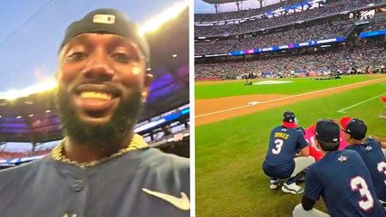 Randy Arozarena disfruta del Home Run Derby 2025 junto a su familia