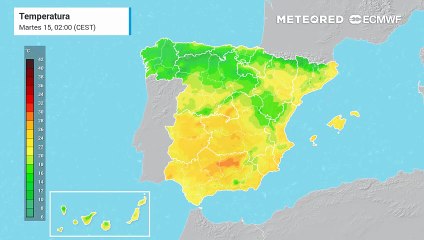 Temperaturas al alza con un pico de calor de 42 ºC en el sur peninsular