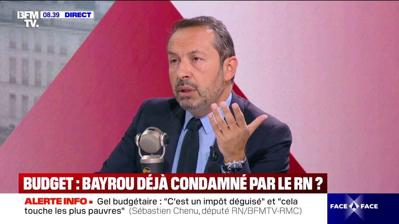 Budget: "Si François Bayrou veut faire les poches des Français", il "tombera sous les coups de la censure", déclare Sébastien Chenu (RN)