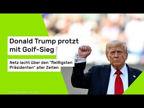 Donald Trump protzt mit Golf-Sieg: Netz lacht über den fleißigsten Präsidenten aller Zeiten