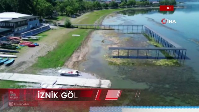 Bursa İznik Gölü'nde korkutan görüntü