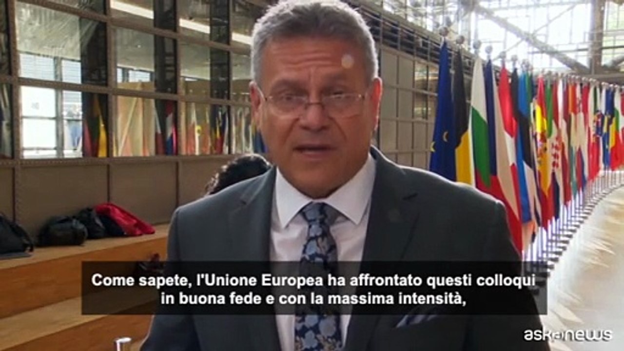Ue, Sefcovic: dazi al 30% proibitivi per scambi commerciali con Usa
