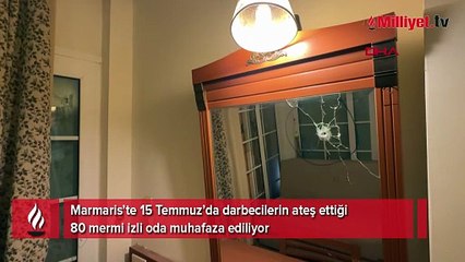 Darbecilerin ateş ettiği 80 mermi izli oda muhafaza ediliyor