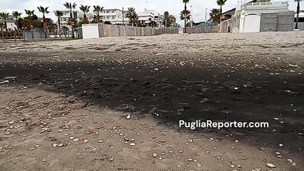 Barletta: sabbia nera vulcanica del Monte Vulture, fenomeno naturale anche a Margherita di Savoia