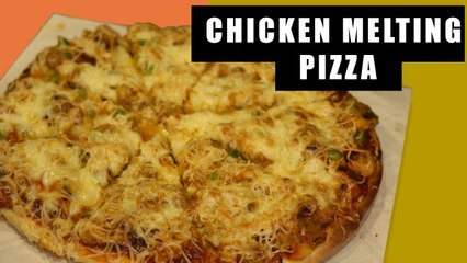 How To Make Chicken Pizza At Home | Delicious Cheese Burst Pizza Recipe in Quick & Easy Way