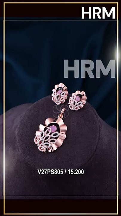 HRM | 18kt Pendal & Earring | 2025.  #gold #diamond #goldjewellery #jewellery #bangles #bridaljewellery #fashion #bracelet #ring #goldaccessories