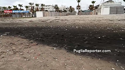 Barletta: sabbia nera vulcanica del Monte Vulture, fenomeno naturale anche a Margherita di Savoia - video