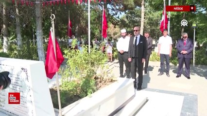 Zekai Aksakallı, Niğde'de şehit Ömer Halisdemir'in mezarını ziyaret etti