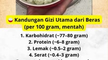 🍚 Kandungan Gizi Utama dari Beras (per 100 gram, mentah)