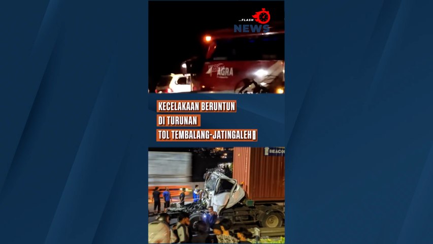 Kecelakaan Beruntun di Turunan Tol Tembalang-Jatingaleh