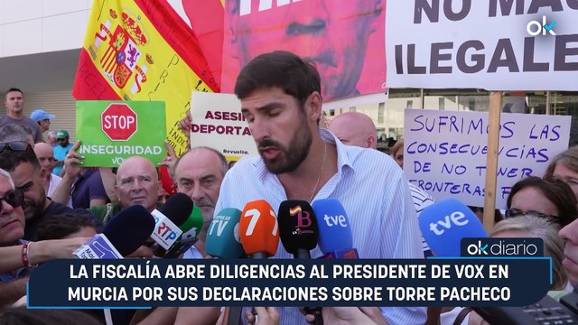 La Fiscalía abre diligencias al presidente de Vox en Murcia por sus declaraciones sobre Torre Pacheco
