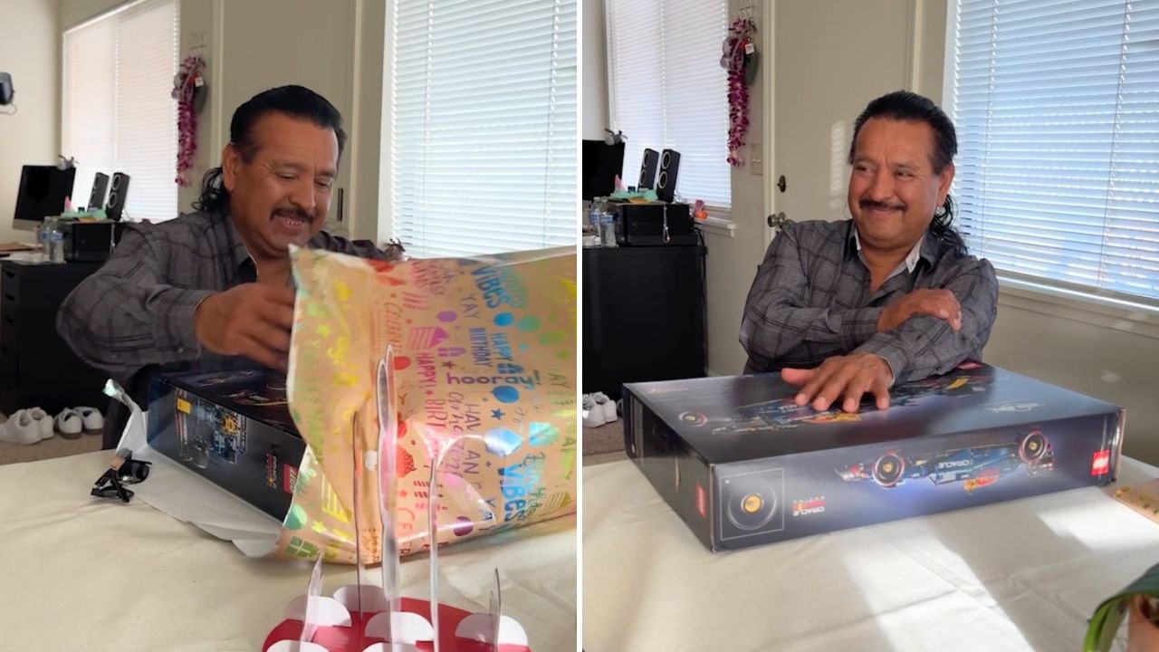 Un Padre Vuelve A Ser Niño Cuando Le Sorprenden Con Un Juego De F1 De Lego