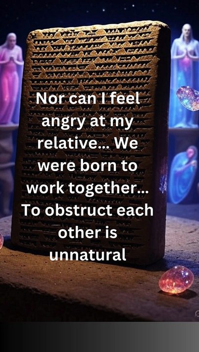 Nor can I feel angry at my relative, We were I Motivation