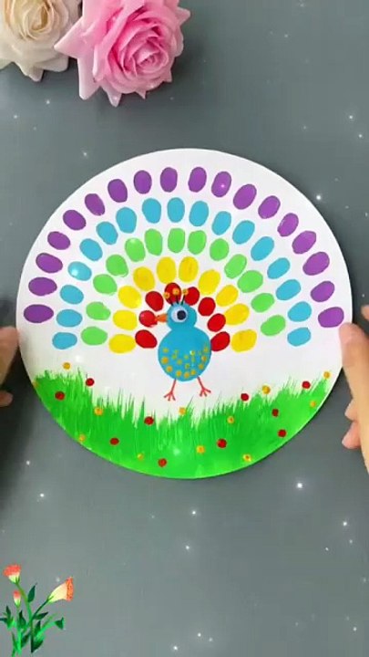 Paint a lovely peacock #foryou#viralvideo