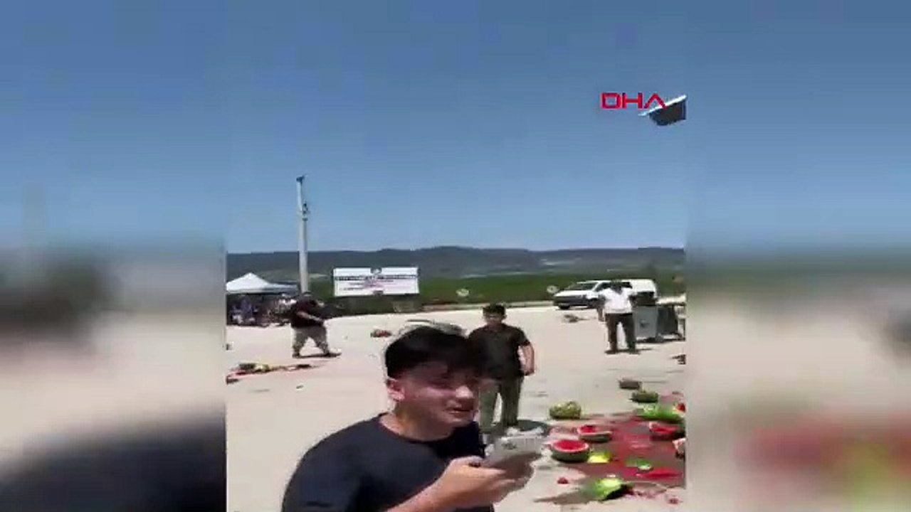 Karpuzları yere attı hakkında ilem başlatıldı