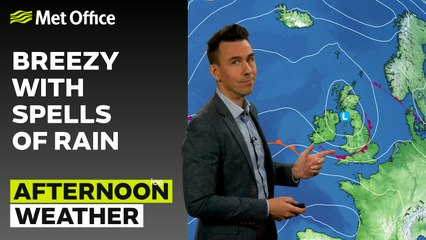 Met Office Afternoon Weather Forecast 15/07/25 – Breezy and wet