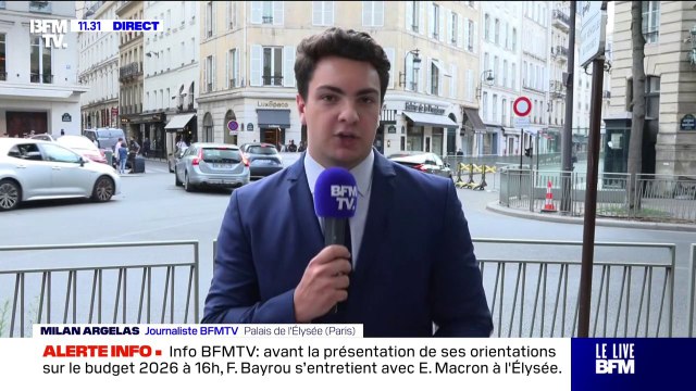 Budget 2026: François Bayrou présente ses arbitrages à Emmanuel Macron à l'Élysée par courtoisie républicaine