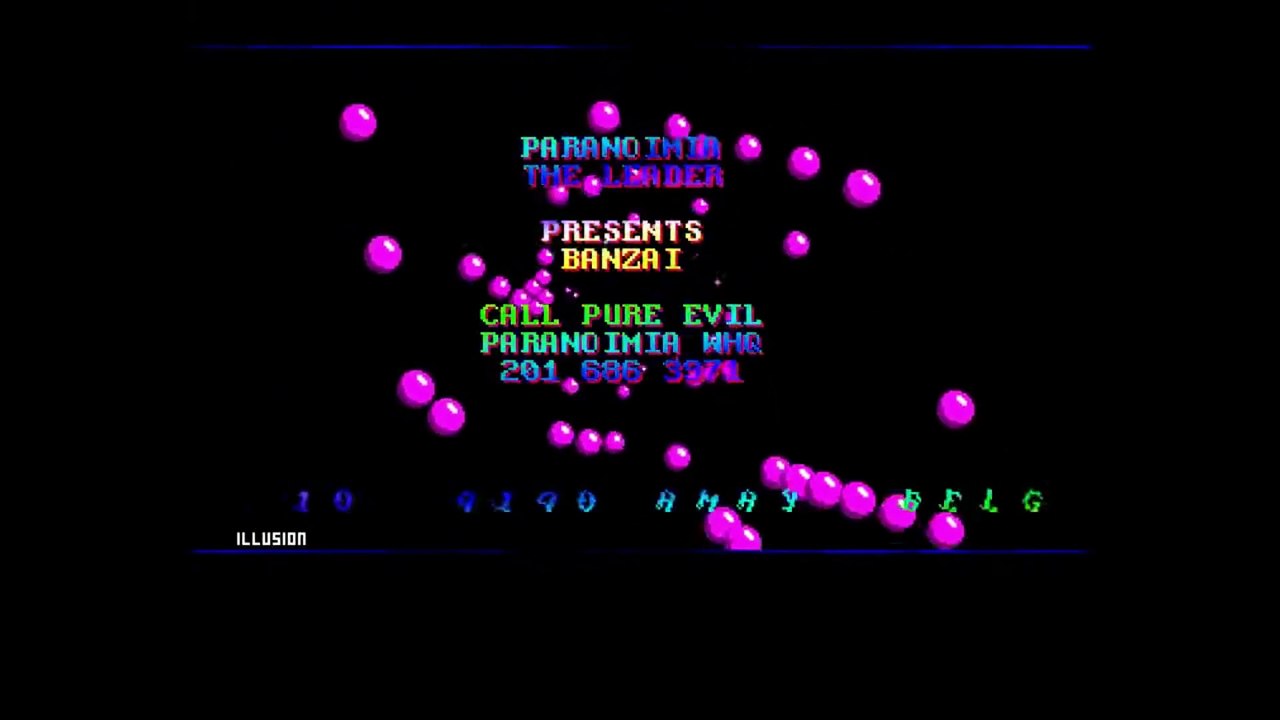 Amiga Cracktro Banzai by Paranoimia (1990)