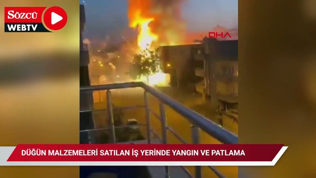 Aynı sokakta 1 hafta arayla ikinci vaka; düğün malzemeleri satılan iş yerinde yangın ve patlama