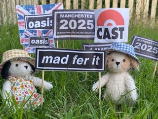 Super-cute teddies 'escape' to watch Oasis at Heaton Park