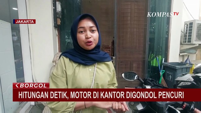 Terekam CCTV! Aksi 2 Pencuri Bawa Kabur Sepeda Motor Terparkir di Kantor| BORGOL
