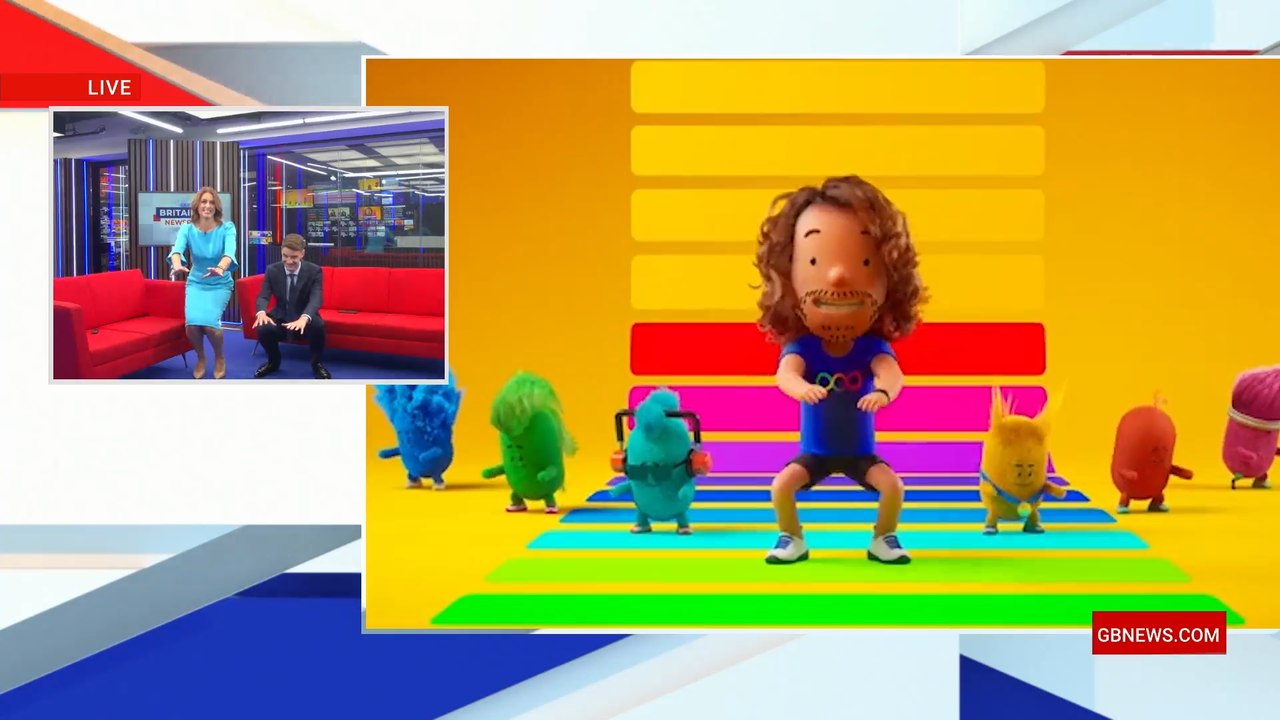 WATCH: Bev and Ben attempt Joe Wicks's new animated workout for kids - 'I'm exhausted!'