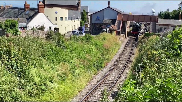 The Flying Scotsman filmed by Peter Mather passing through Watchet.