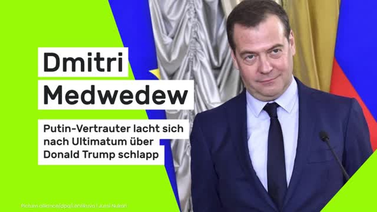 Dmitri Medwedew: Putin-Vertrauter lacht sich Ultimatum über Donald Trump schlapp