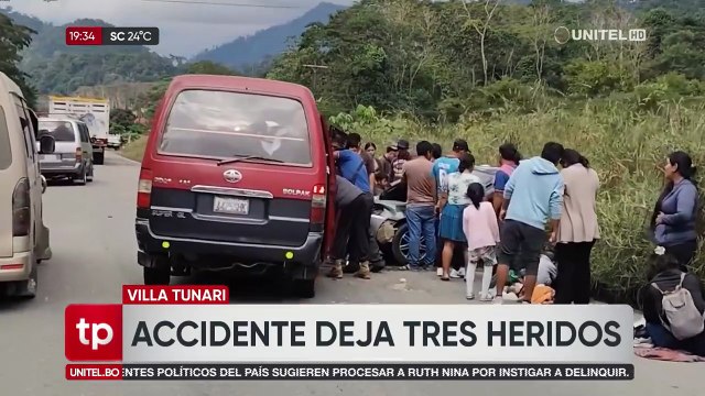 Dos vehículos impactan en la ruta nueva Cochabamba – Santa Cruz y dejan al menos tres heridos