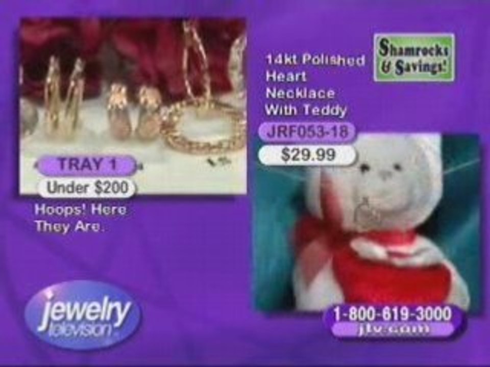 JRF053 - Polished Heart Necklace w Teddy Bear