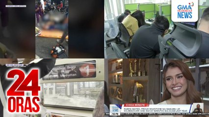 24 Oras: (Part 3) 6 Sugatan sa karambola ng 5 sasakyan; opisina ng online lending company na nananakot umano para makasingil, sinalakay; Istasyon sa New York, binaha; Rabiya Mateo, proud milestone na makabili at ma-renovate ang bahay matapos..., atbp.