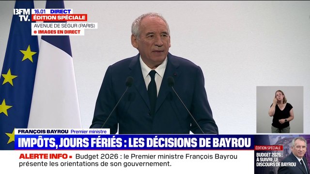 Budget: François Bayrou dénonce la malédiction du surendettement