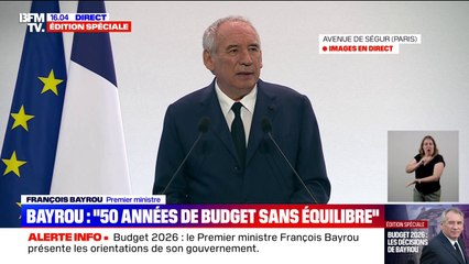 Budget 2026: "Nous sommes devenus accros à la dépense publique", estime François Bayrou
