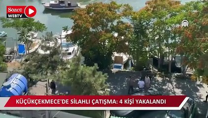 Küçükçekmece'de silahlı çatışma: 4 kişi yakalandı!