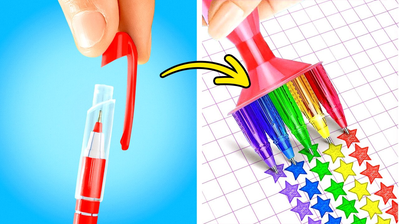 ASTUCES DRÔLES POUR L'ÉCOLE || Conseils Sympas de Dessin et Peinture DIY par 123 GO SCHOOL