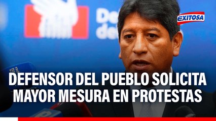 Defensor del Pueblo invoca a ciudadanos no enfrentarse a la Policía en protestas