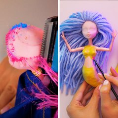 Turning Simple Materials into a Stunning Mermaid Doll ✨🧜‍♀️