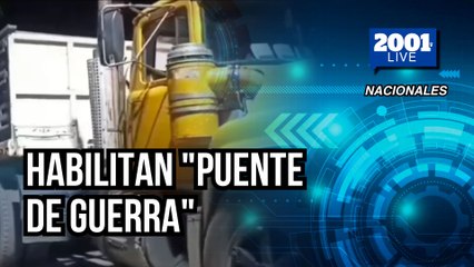 Apure: habilitan "puente de guerra" tras colapso de infraestructura vial en El Muerto