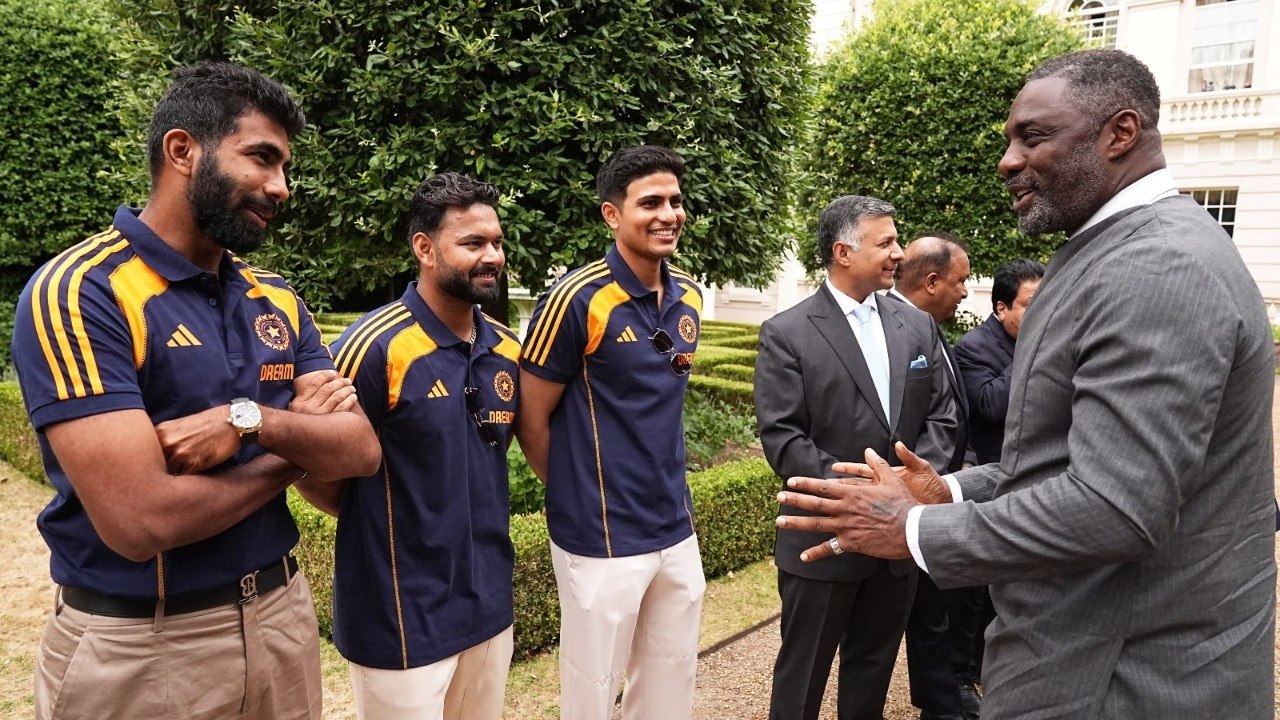 Watch: Bumrah, Pant and Gill chat with Idris Elba at King Charles' London home