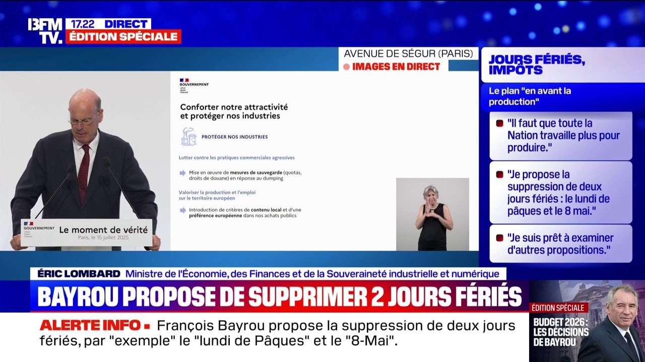 "Nous devons mieux défendre nos intérêts technologiques et nos emplois industriels (...) qui sont percutés par la concurrence chinoise", affirme le ministre de l'Économie