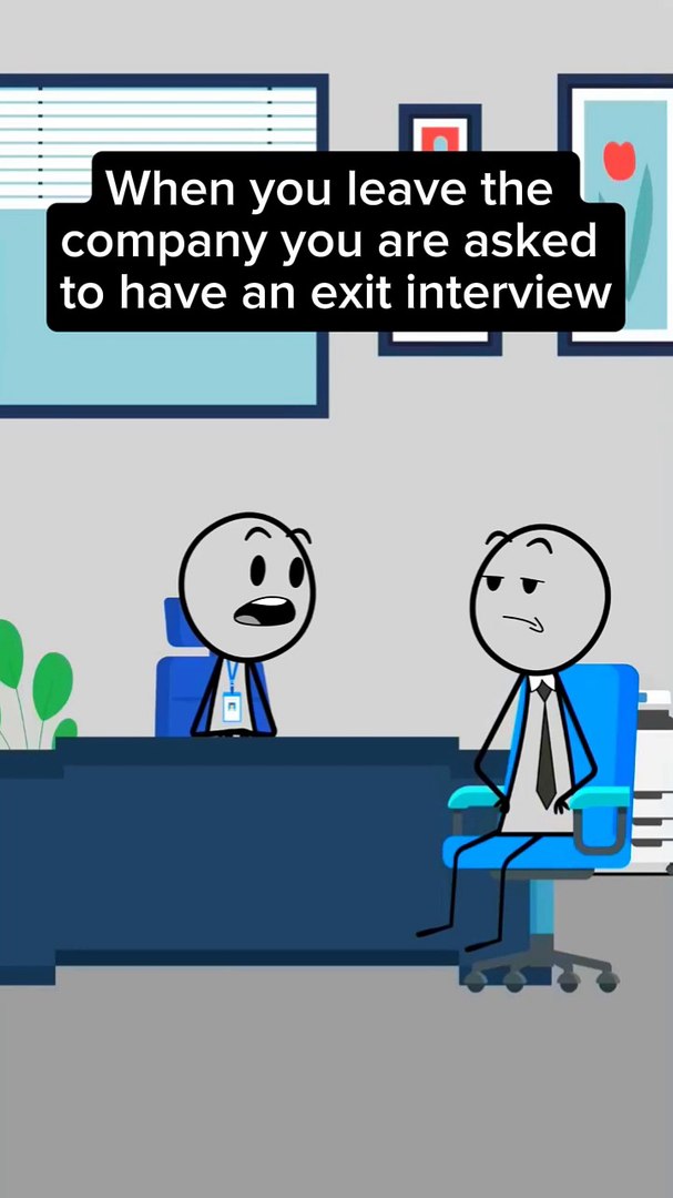 ⁣What to Expect in an Exit Interview #animation #viralvideo #shorts